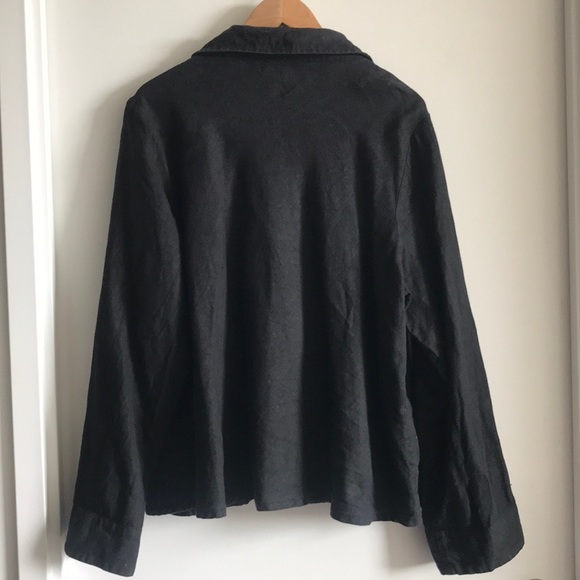 Flax Jackets & Blazers - Flax Designs Bias-back Linen Jacket, Size Large